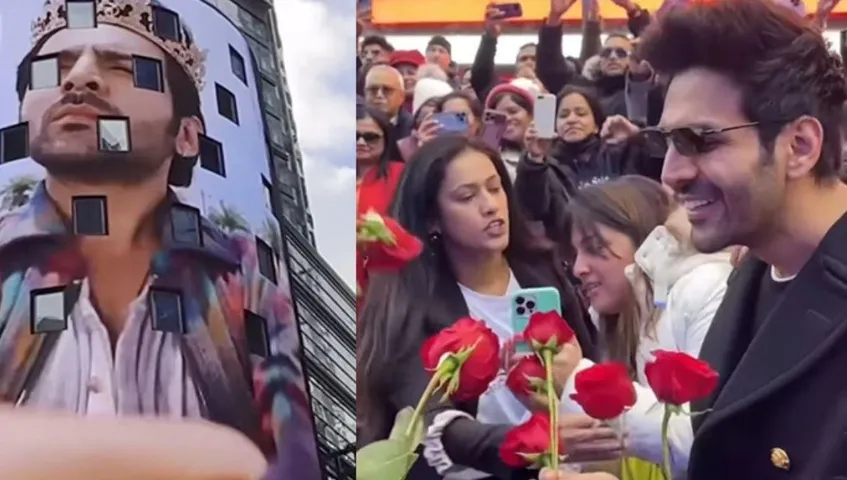 Kartik Aaryan's First Visit to NYC, Fans Blocked the Roads !