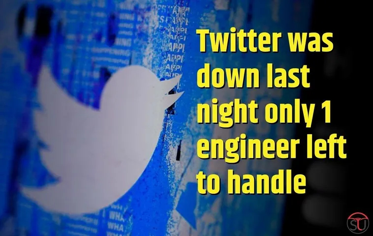 Twitter was down last night only 1 engineer left to handle