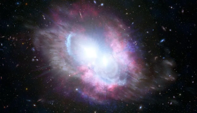 Scientists Find the Dual Quasars or Super Massive Blackholes are on a Verge of Active Collision inside a Merge Galaxy