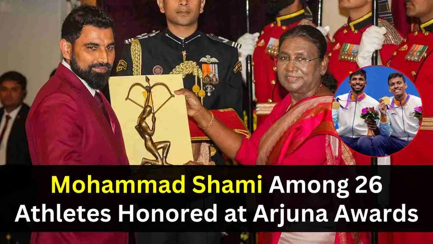 Mohammad Shami Among 26 Athletes Honored at Arjuna Awards