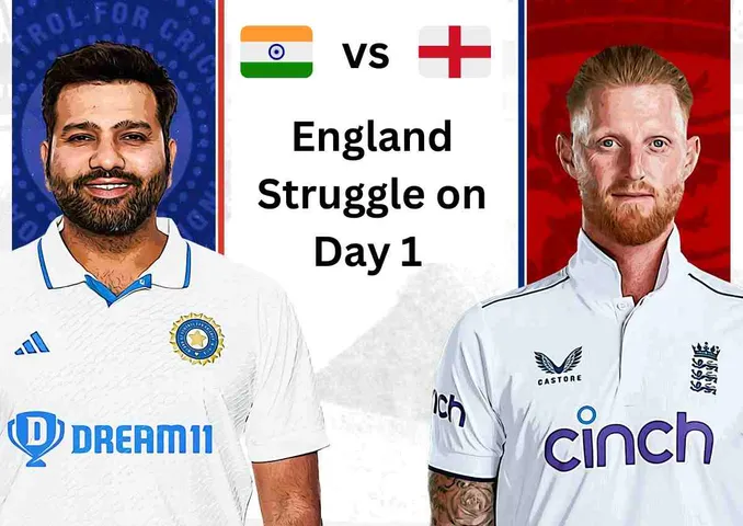 IND vs ENG: England Struggle on Day 1 of India Tour, Key Highlights