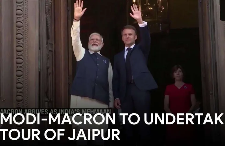 Emmanuel Macron Visits Amber Fort In Jaipur Instead of Talks, Roadshow With PM Modi