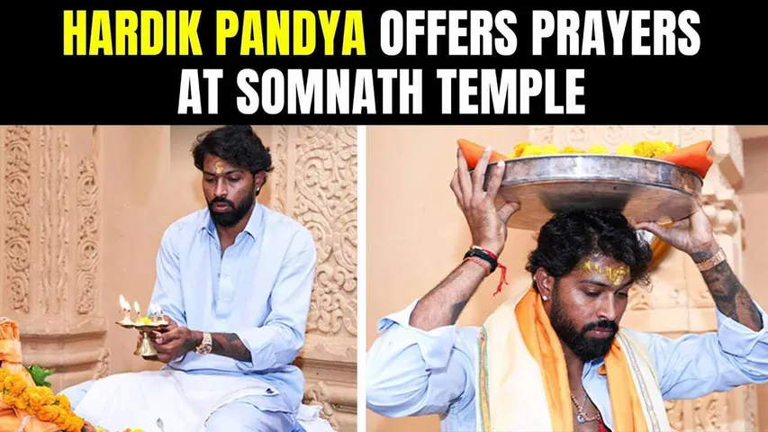 Hardik Pandya Folds Hands, Perform Pooja at Somnath Temple Amid Downfall, Netizens Reacts