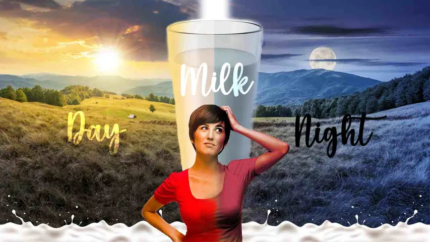 At what time is it right to drink milk? Night or Day