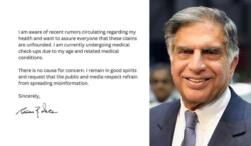 Ratan Tata Admitted To Hospital For Medical Checkup, Posted Information Himself