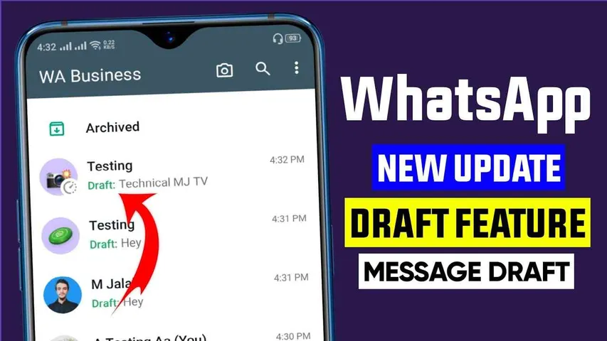 Whatsapp App Introduces New Message Draft Feature For Unfinished Messages : Here How It Works