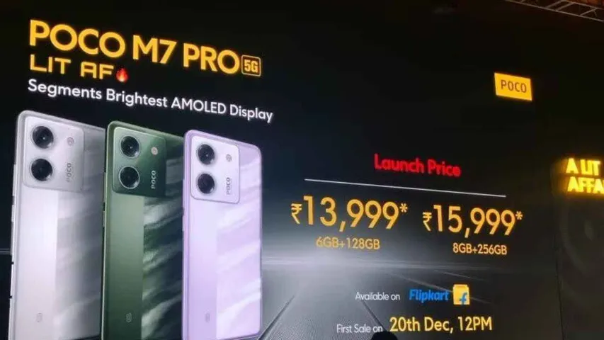 Poco M7 Pro 5G Smartphone Launched in India, Price Starts at ₹13,999