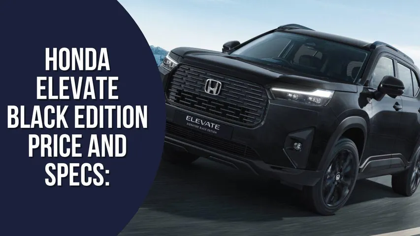 Honda Elevate Black Edition Price and Specs