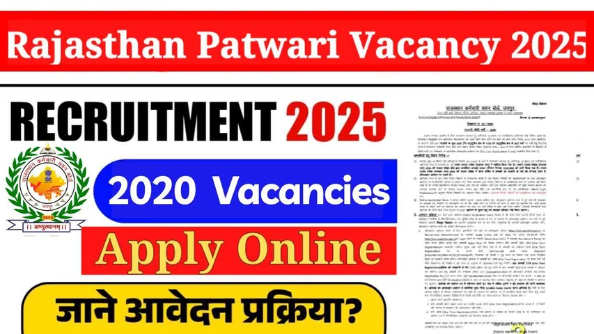 Rajasthan Patwari Recruitment 2025: Apply Online, Eligibility, Exam Date & More