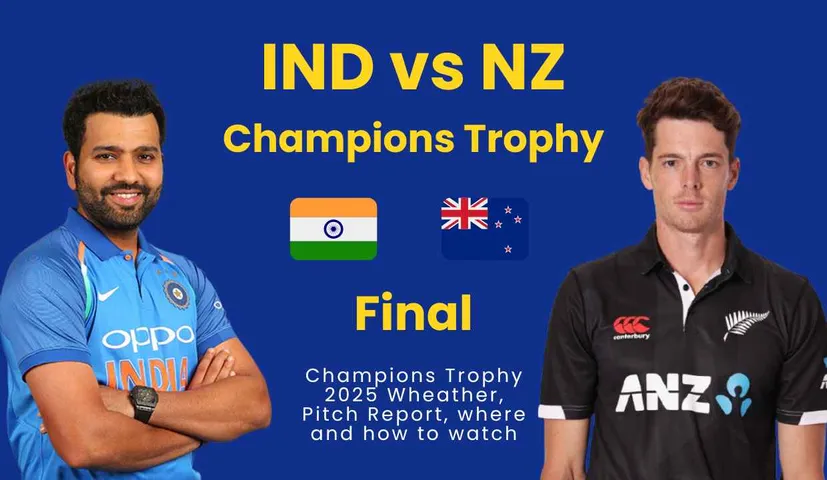 IND vs NZ Final: ICC Champions Trophy 2025 Weather, Pitch, Stats & More