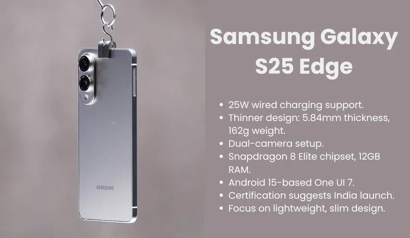 Samsung Galaxy S25 Edge: Thin Design, Smaller Battery, Dual-Camera Setup
