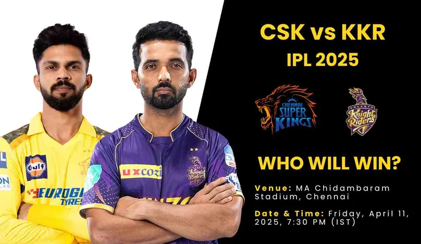 CSK vs KKR IPL 2025: Pitch Report, Dream11 Prediction, Playing XI, Live Streaming