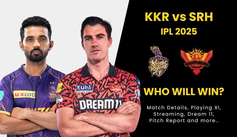 KKR vs SRH Dream11 Prediction: Fantasy Tips, Playing XI & Match Details