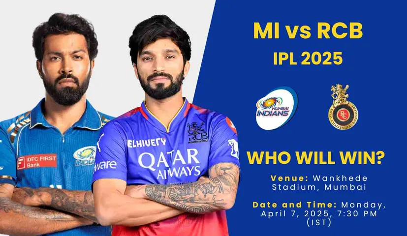 MI vs RCB IPL 2025: Dream11 Prediction, Pitch Report, Playing 11 & Weather