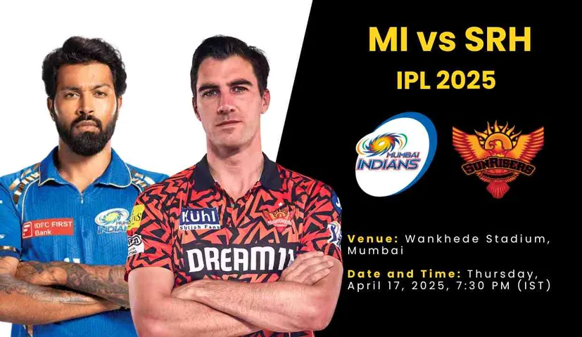 IPL 2025: MI vs SRH Match Dream11 Prediction, Wankhede Pitch, Weather, Playing 11