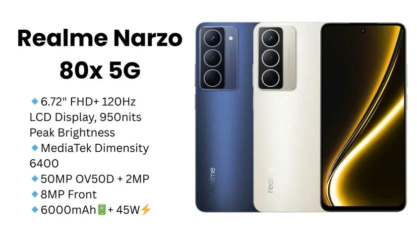 Realme Narzo 80x 5G Launched: Price, Specs, Features, Battery, Camera