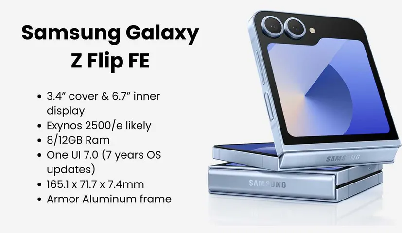 Samsung Galaxy Z Flip FE: Leaked Specs, Expected Price, and Launch Details