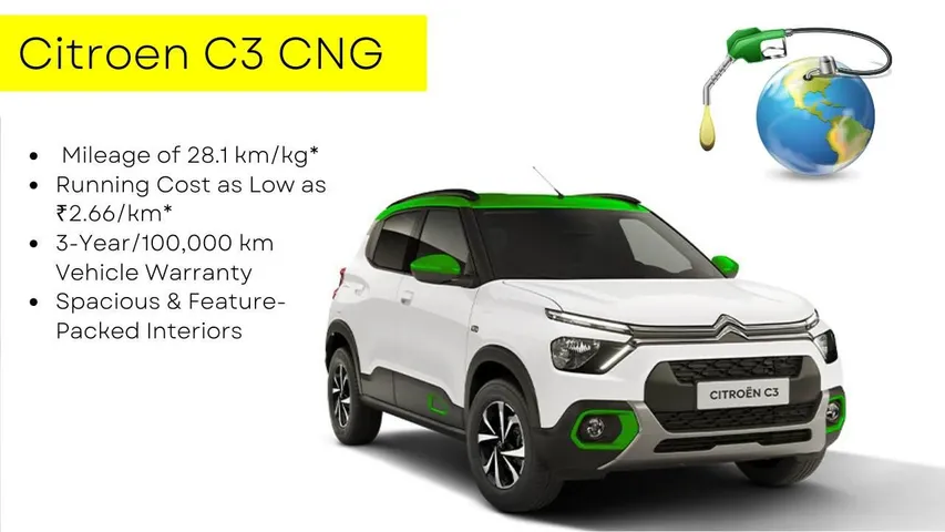 Citroen C3 CNG Launched in India: Price, Mileage & Variants Explained