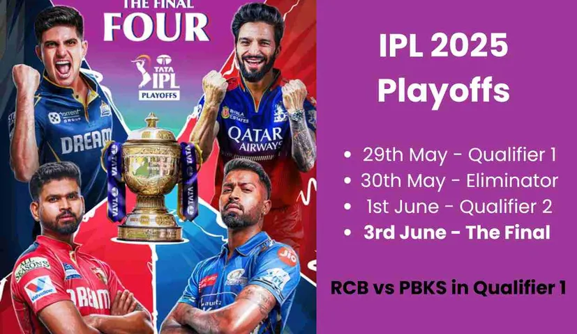IPL 2025 Playoffs: Full Schedule, Teams, Venues & Final Match Details