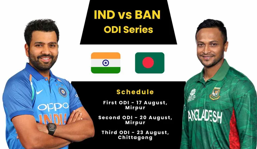 IND vs BAN 2025 ODI Series: Schedule, Indian Team Squad, Dates & Venues