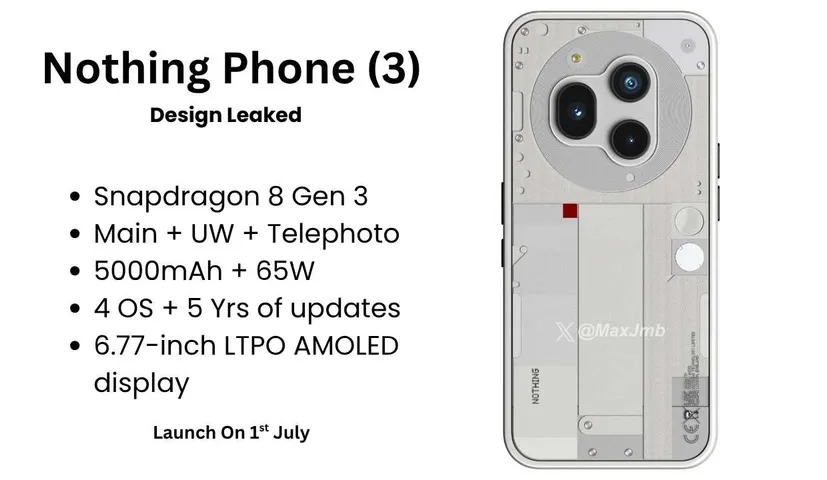 Nothing Phone 3 to Launch with Snapdragon 8s Gen 4 Chipset, Key Specs