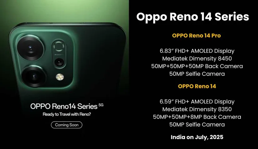Oppo Reno 14 Series India Launch Confirmed: Specs, Price & Features