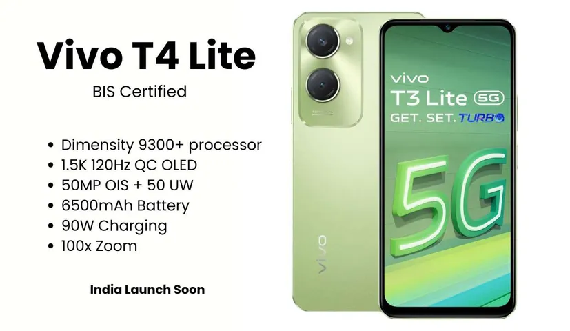Vivo T4 Lite India Launch Soon: BIS Certified, Budget Phone with Upgrades