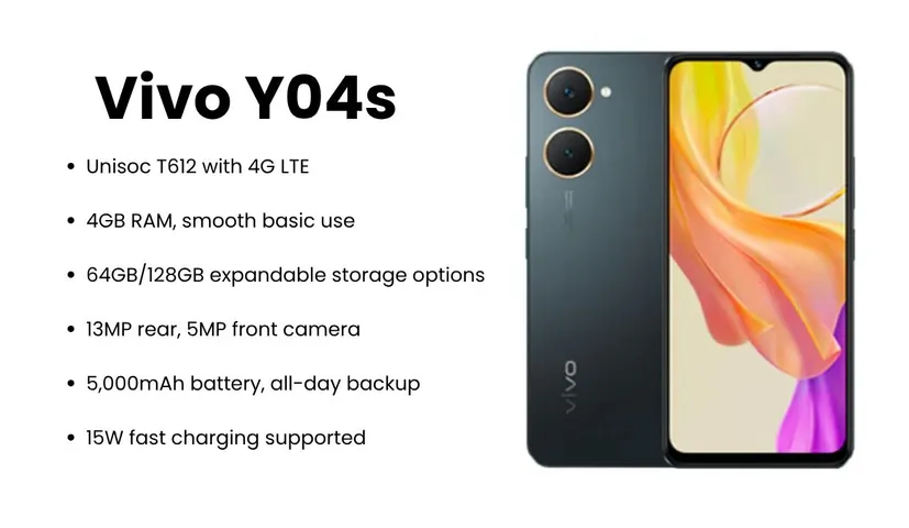 Vivo Y04s Phone Details Leak: Specs, Battery, Display, Camera, Launch Details