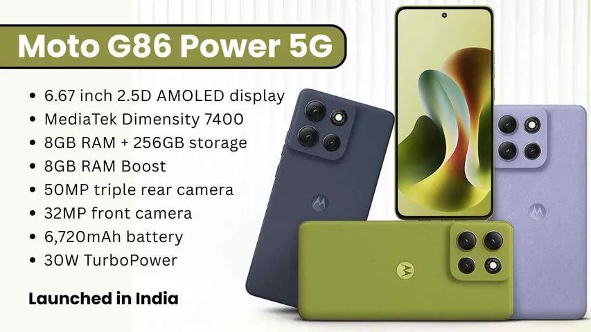 Moto G86 Power 5G Launched in India: Know Price & Features