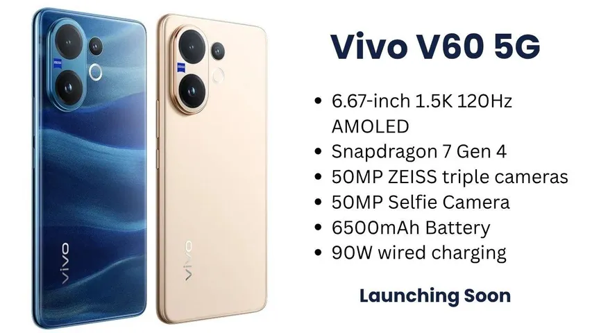 Vivo V60 5G Launching Soon: Launch Date, Features, Price in India
