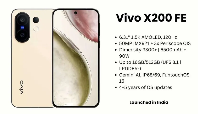 Vivo X200 FE Launched in India Know Price, Specs & Offers