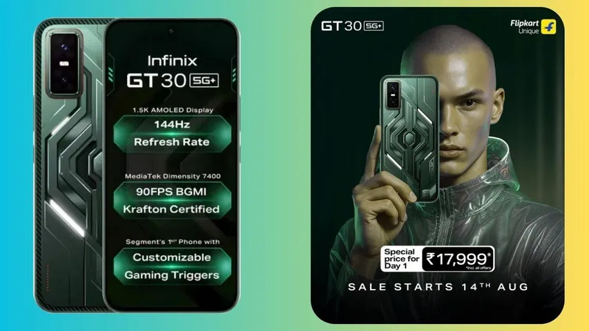 Infinix GT 30 5G+ Launched in India with Gaming Triggers & 144Hz Display