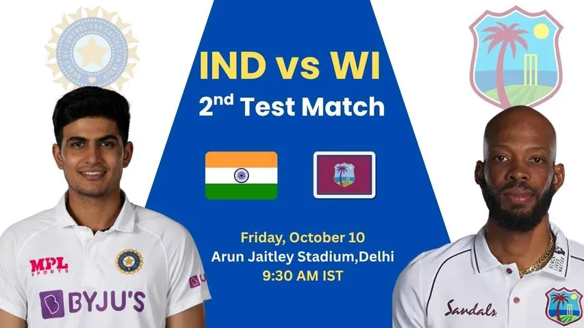 IND vs WI 2nd Test Match: When, where and How Watch the Match