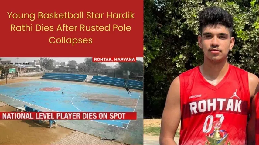Young Basketball Star Hardik Rathi Dies After Rusted Pole Collapses During Practice in Lakhanmajra, Rohtak