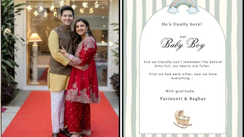 Parineeti Chopra & Raghav Chadha Reveal First Glimpse of Baby Boy Neer