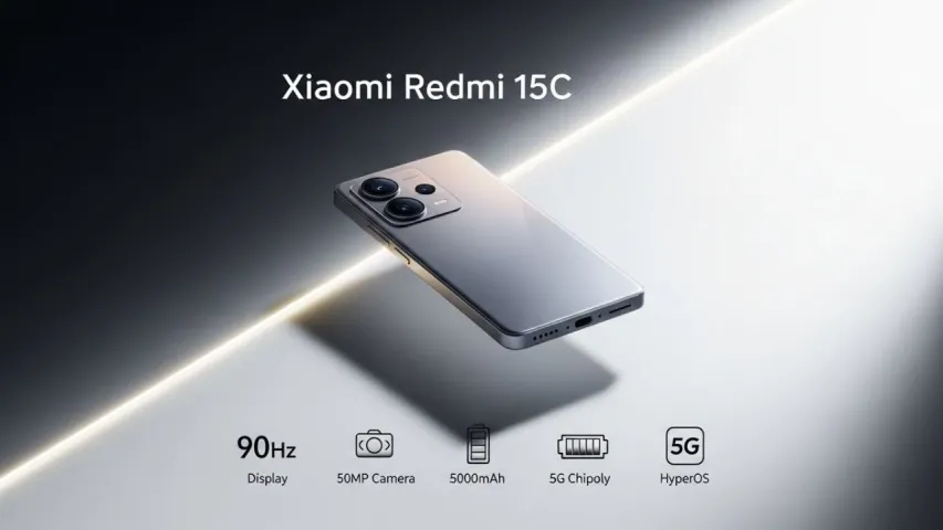 Redmi 15C 5G Launched in India with 6,000mAh Battery, 120Hz Display