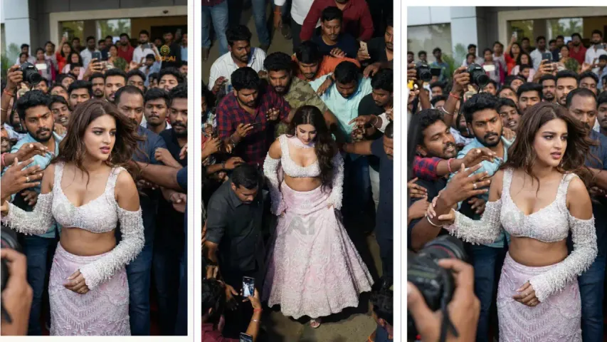 Nidhi Agarwal Stuck in Crowd, Viral Video Sparks Public Outrage