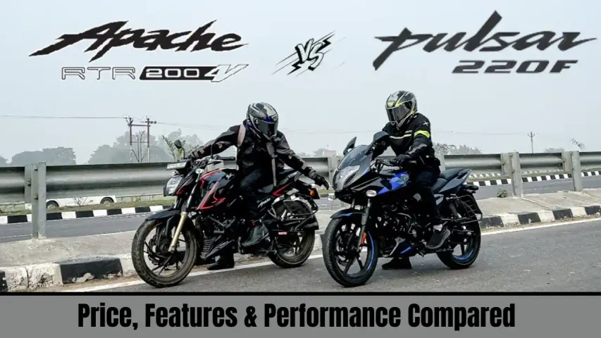 Bajaj Pulsar 220F vs TVS Apache RTR 200 4V: Price, Features & Performance Compared