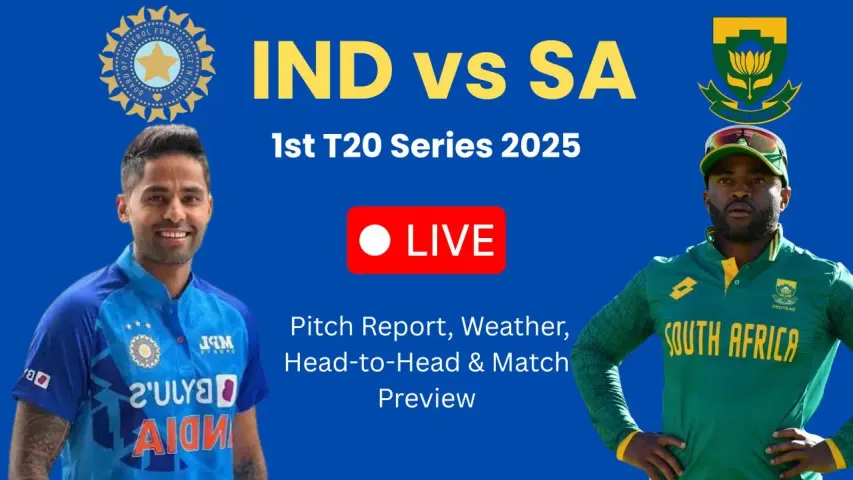 IND vs SA 1st T20 Live: Pitch Report, Weather, Head-to-Head & Match Preview