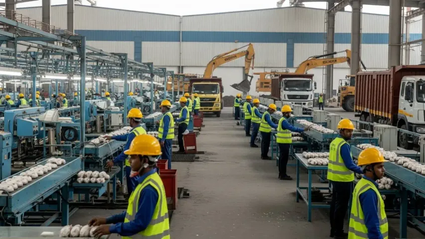 India’s Industrial Output Jumps to Two-Year High in November 2025