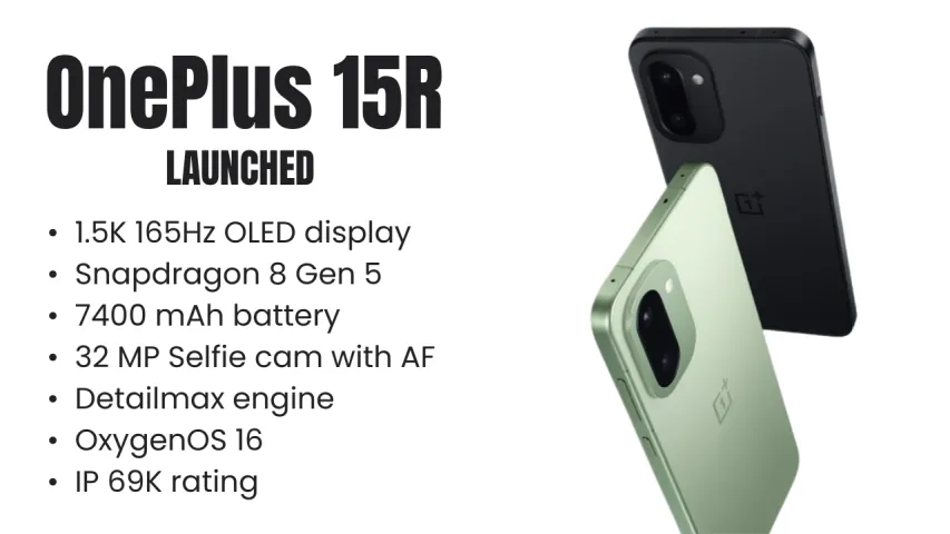 OnePlus 15R Launch in India Today: Expected Price, Specs, Camera & Variants