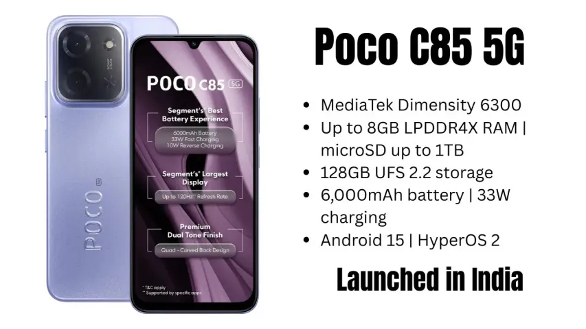 Poco C85 5G Launched in India: Here Everything You Need To Know