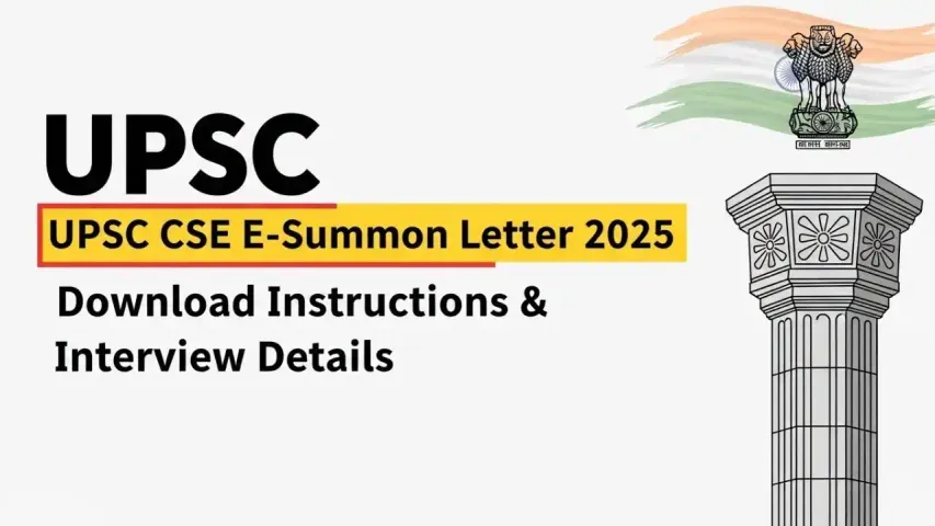 UPSC CSE E-Summon Letter 2025: Download Instructions & Interview Details