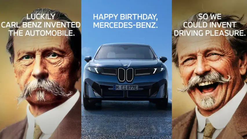 Happy Birthday Mercedes-Benz: BMW Congratulates its Arch-Rival with a Witty Message