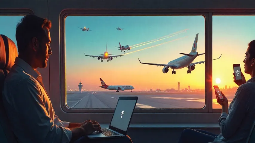 In-flight broadband
