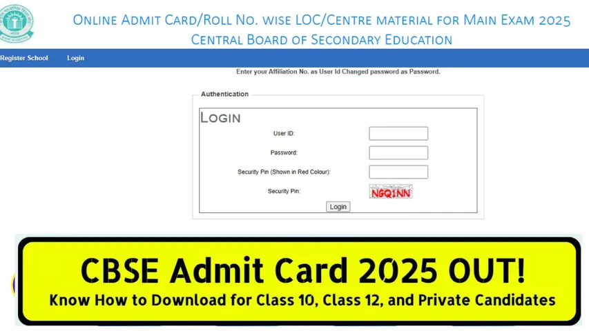 CBSE Admit Card 2025
