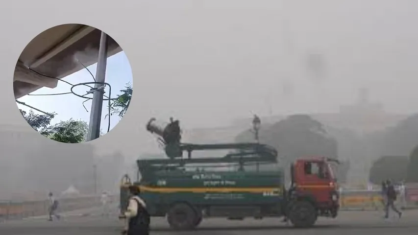 नोएडा की सड़कों से साफ होगा प्रदूषण, लगाए गए मिस्ट स्प्रे, पीक ऑवर में 3-3 छोड़ रही पानी फुआर