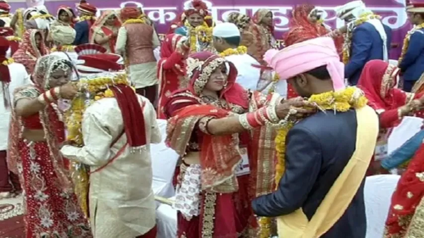 फोटो:सामूहिक विवाह योजना में मौजूद लाभार्थी 