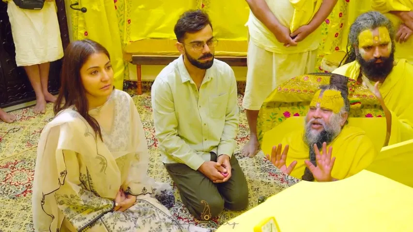virat kohli and anushka in vrindawan
