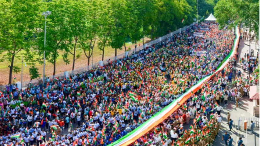 Lucknow me tiranga yatra